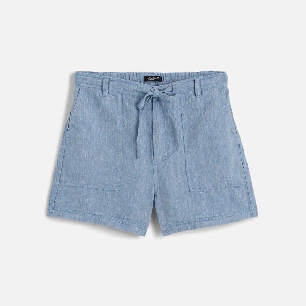 NWT Madewell Pull-On Drawstring Shorts Sunfaded Blue XS - Picture 2 of 4